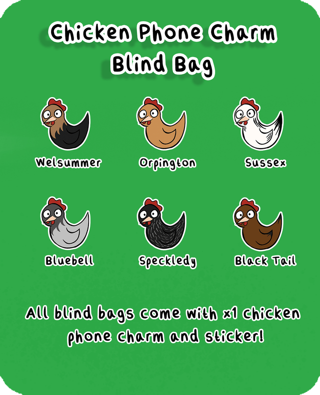 Random Chicken Phone Charm